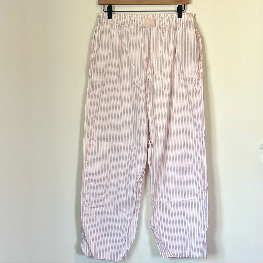 Victoria's Secret Pink and White Striped Pajama Lounge Pants - Size: Medium